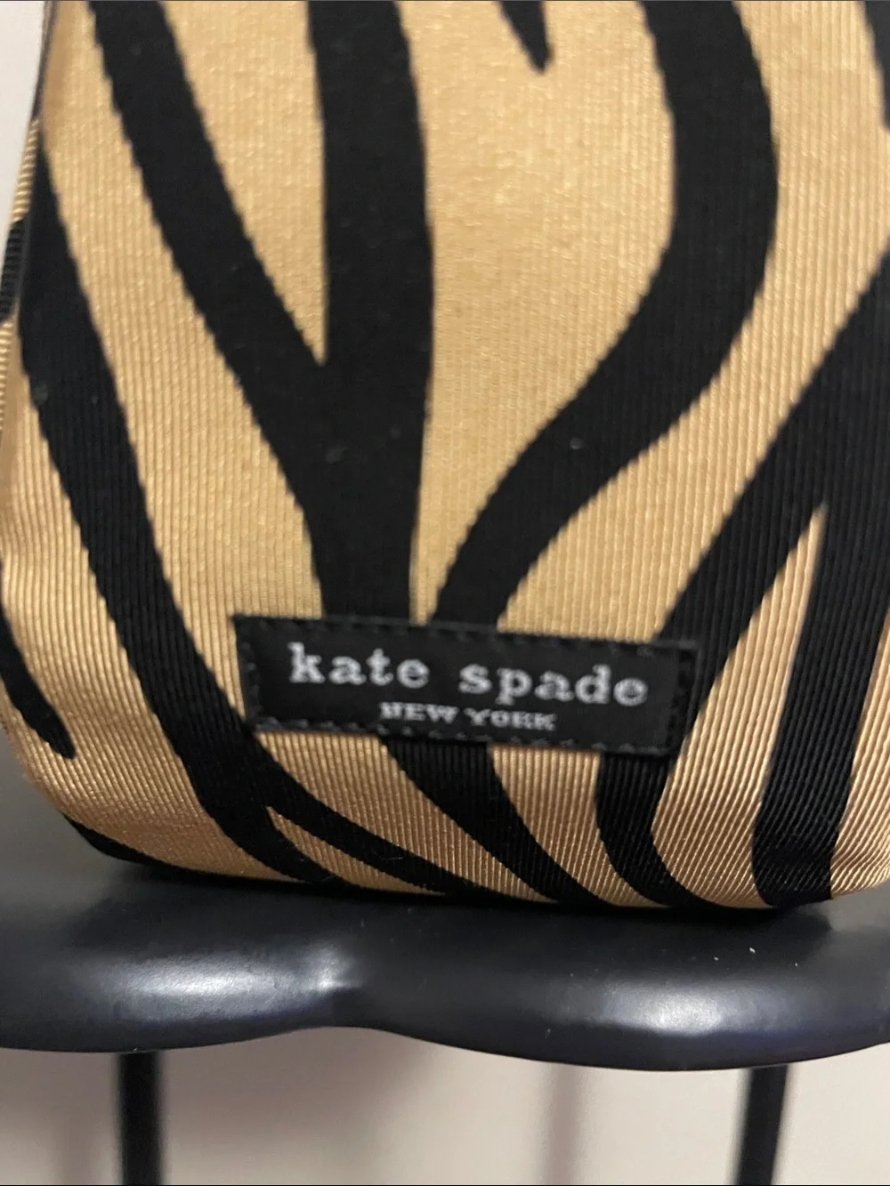 Kate Spade Black & Tan Zebra-Print Shoulder Bag